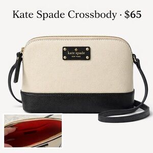Kate Spade Elegant Black and Cream Crossbody Bag
